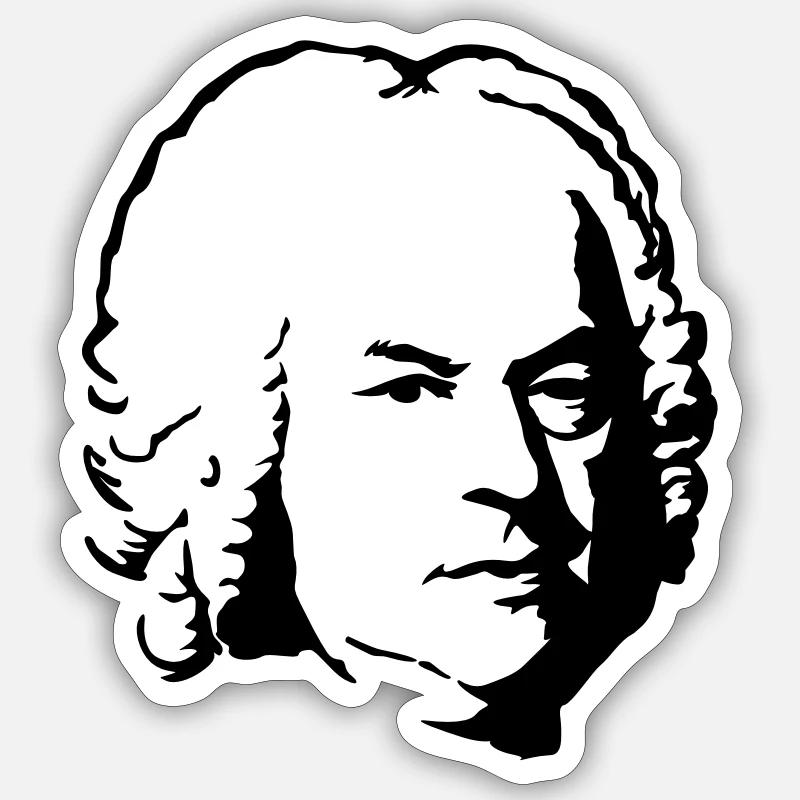 Bach - Sticker Größe S (10 x 10 cm) - Mattweiß
