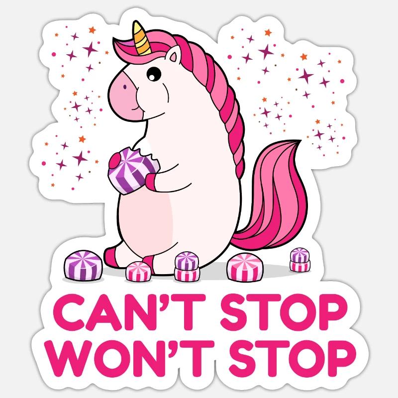 Impossible d'arrêter ne s'arrêtera pas - Sticker taille S (10 x 10 cm) - blanc mat