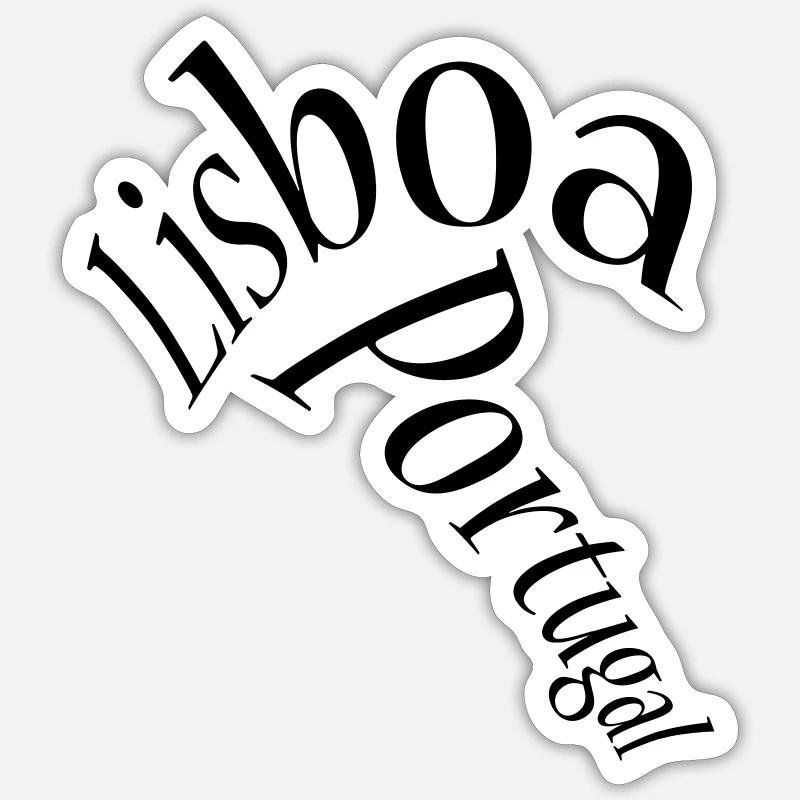 Lisboa - Lisbon - Sticker size S (10 x 10 cm) - white matte