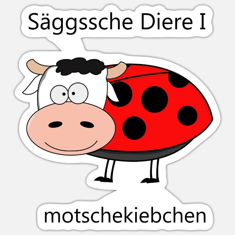 Saxon Animals - The Ladybug Sticker size S (10 x 10 cm)