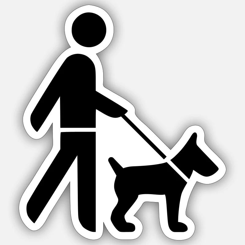 Gassi Herrchen Sticker Größe S (10 x 10 cm)