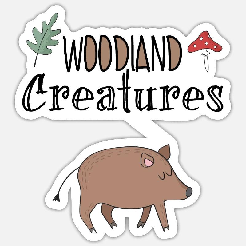 wild boar - Sticker size S (10 x 10 cm) - white matte