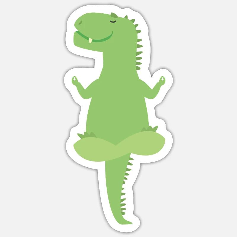 Dino - Sticker taille S (10 x 10 cm) - blanc mat