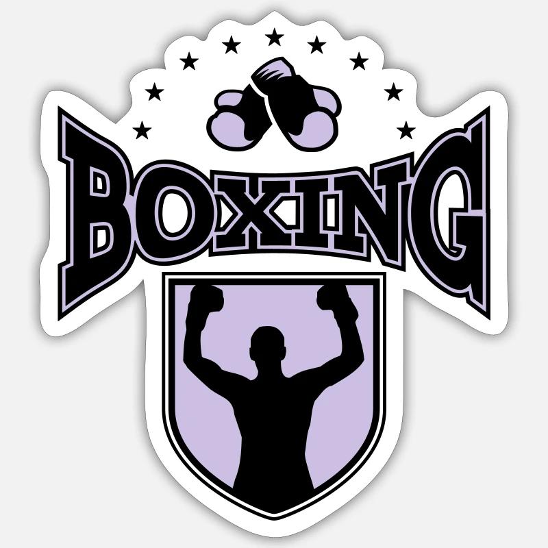 boxing - Sticker size S (10 x 10 cm) - white matte
