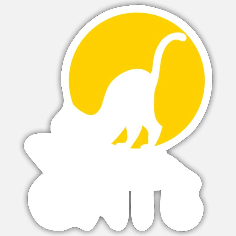 chats - Sticker taille S (10 x 10 cm) - blanc mat