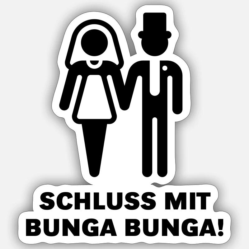 Stop Bunga Bunga! (Wedding / marriage) Sticker size S (10 x 10 cm)