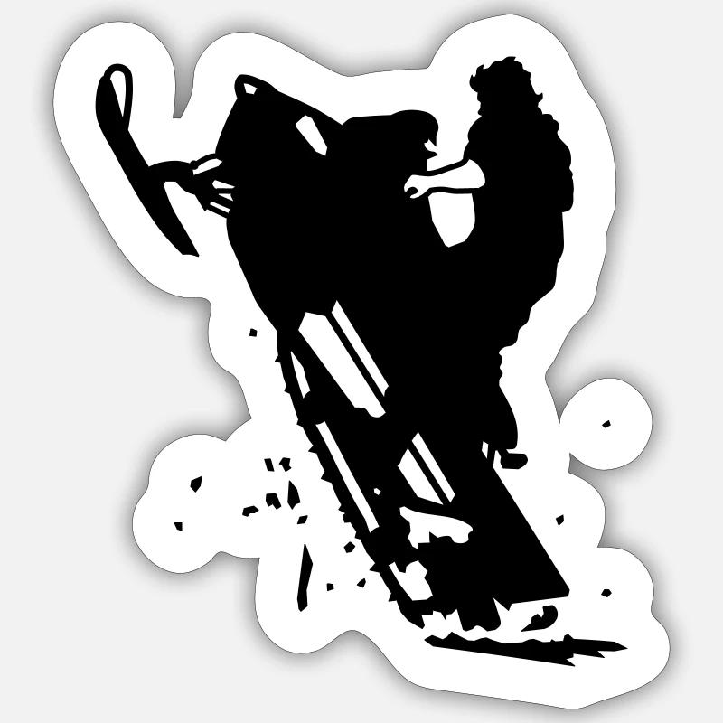 snowmobile Sticker size S (10 x 10 cm)