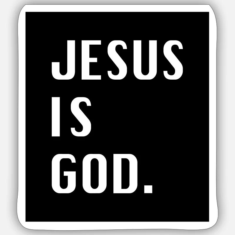 Jesus is God. - Sticker size S (10 x 10 cm) - white matte