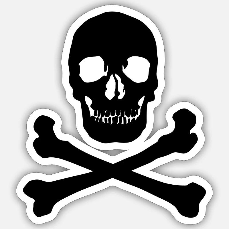 Skull - Sticker size S (10 x 10 cm) - white matte
