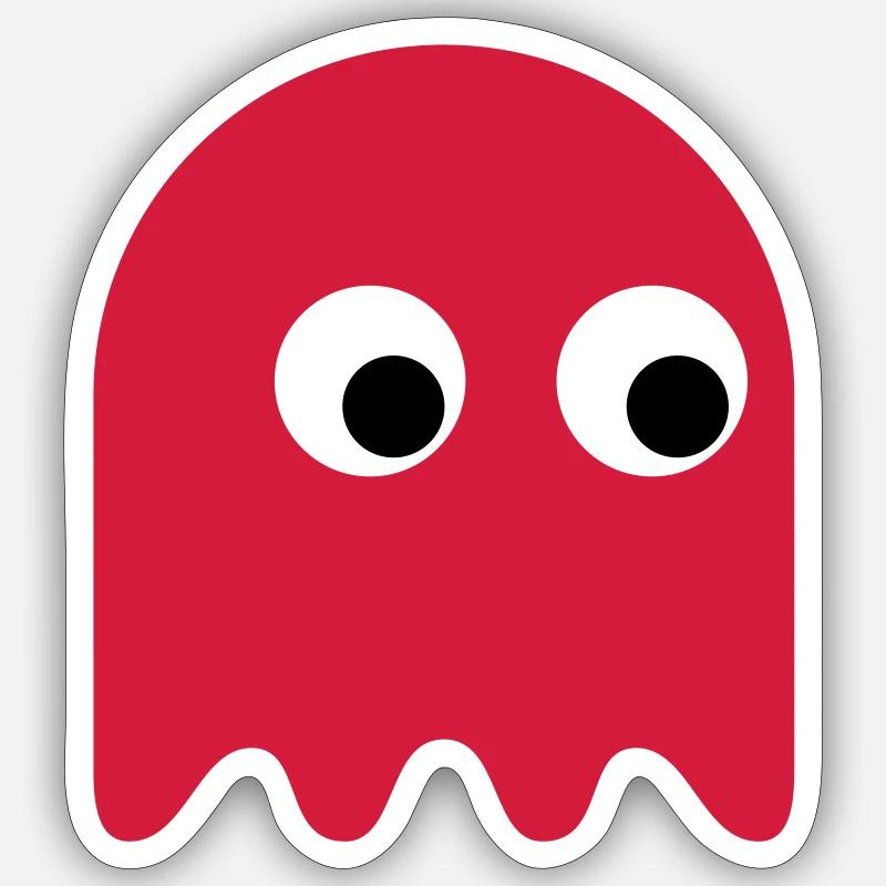 Game Classics Ghost - Sticker size S (10 x 10 cm) - white matte