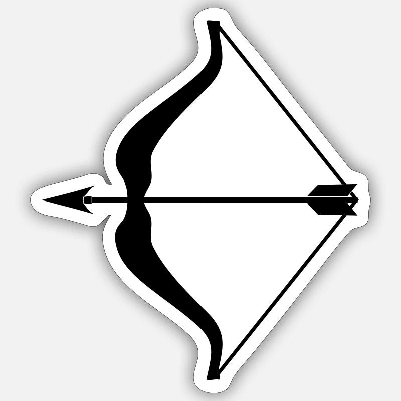 Pfeil und Bogen Sticker Größe S (10 x 10 cm)