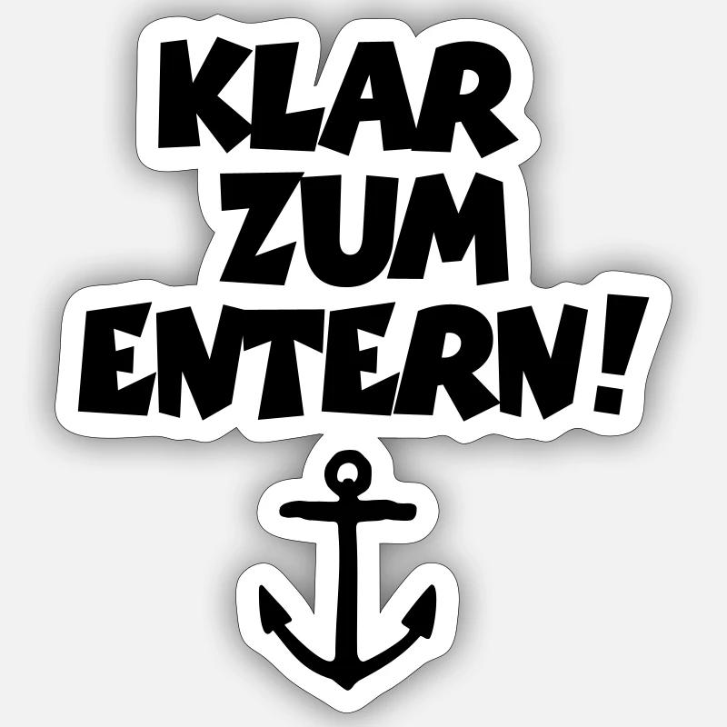 Stand by to board! - Sticker size S (10 x 10 cm) - white matte