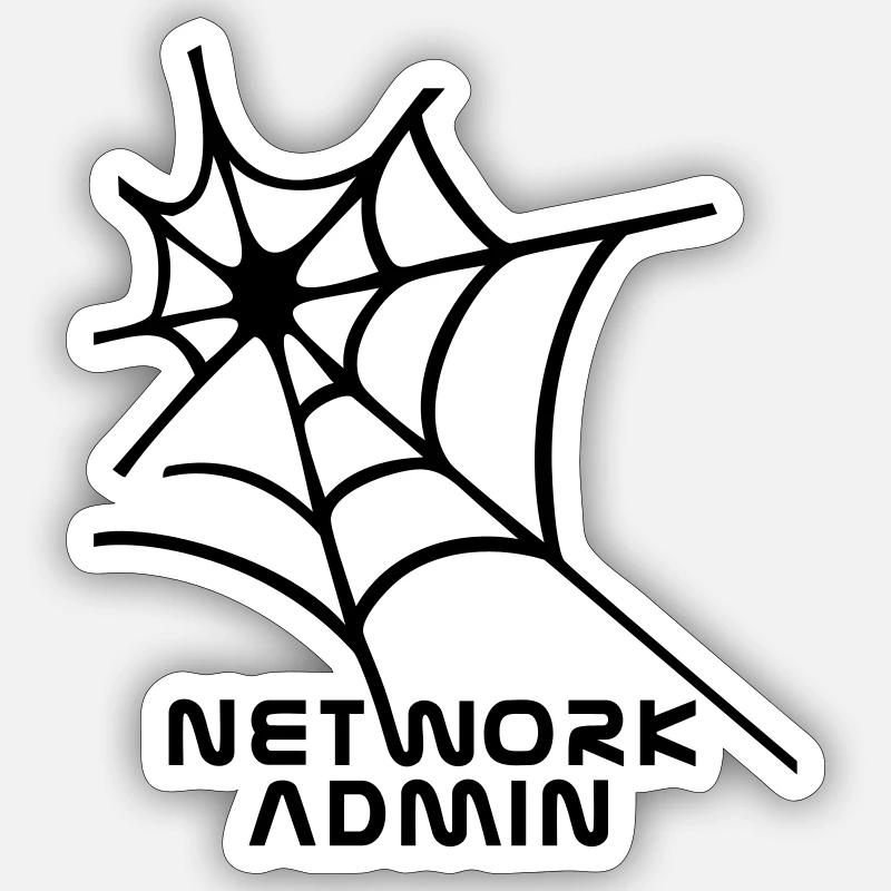 network admin - Sticker size S (10 x 10 cm) - white matte