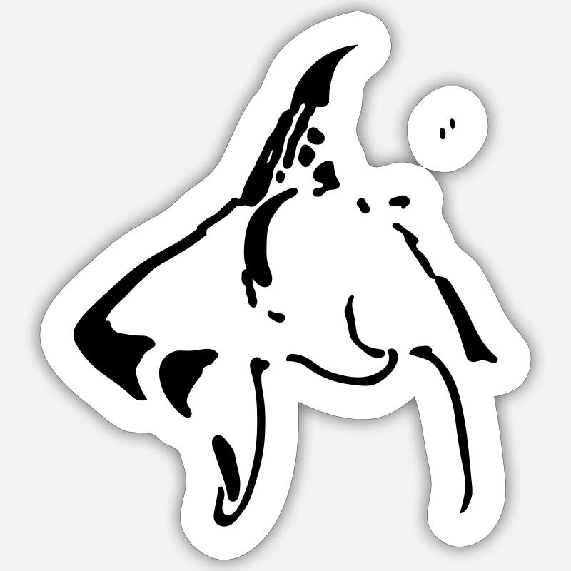 basketball - Sticker taille S (10 x 10 cm) - blanc mat