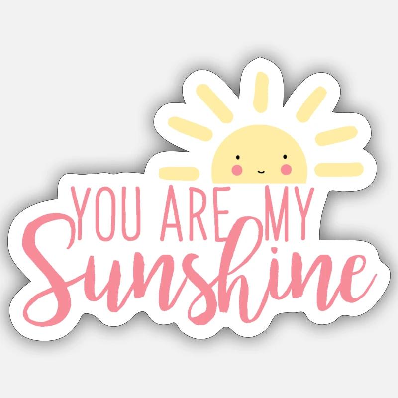 Tu es mon rayon de soleil - Sticker taille S (10 x 10 cm) - blanc mat