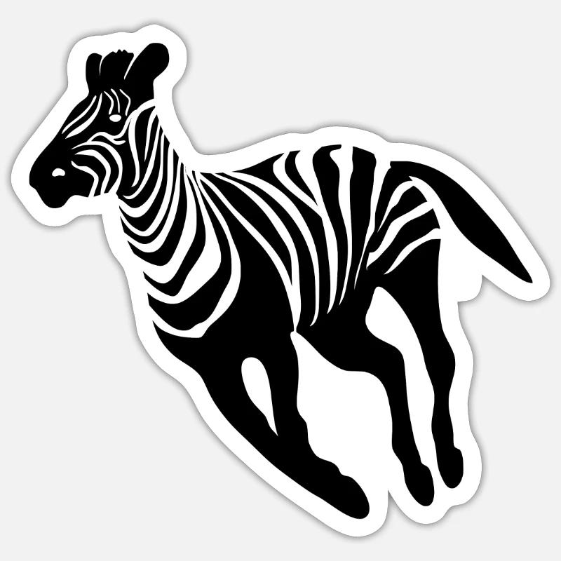 Zebra - Sticker size S (10 x 10 cm) - white matte