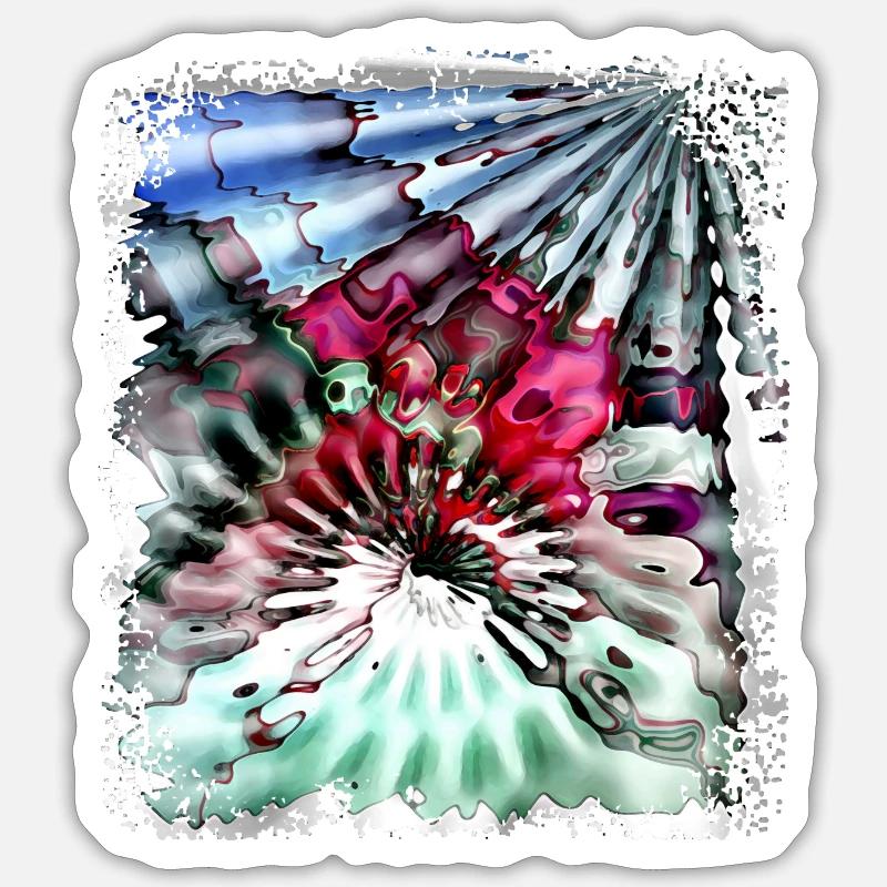 Psychedelic Power - Sticker size S (10 x 10 cm) - white matte