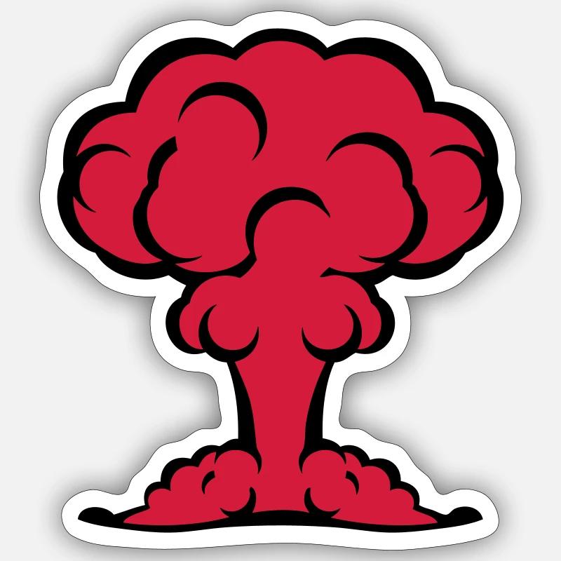 Atom-Nuclear-Pilsen Bombe Explosion Sticker Größe S (10 x 10 cm)