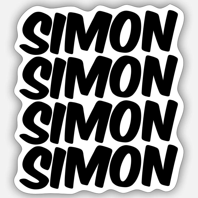 Simon Simon - Sticker size S (10 x 10 cm) - white matte