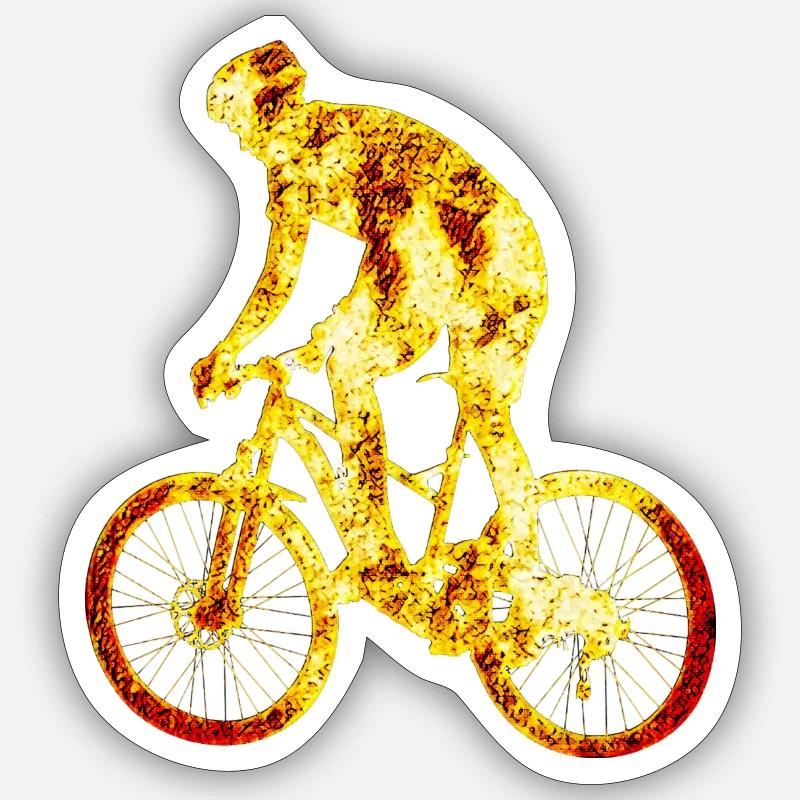 Bicycle Fire - Sticker size S (10 x 10 cm) - white matte