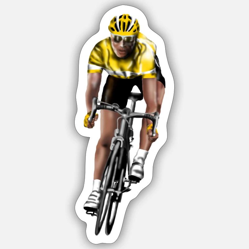 racing bicycle - Sticker size S (10 x 10 cm) - white matte