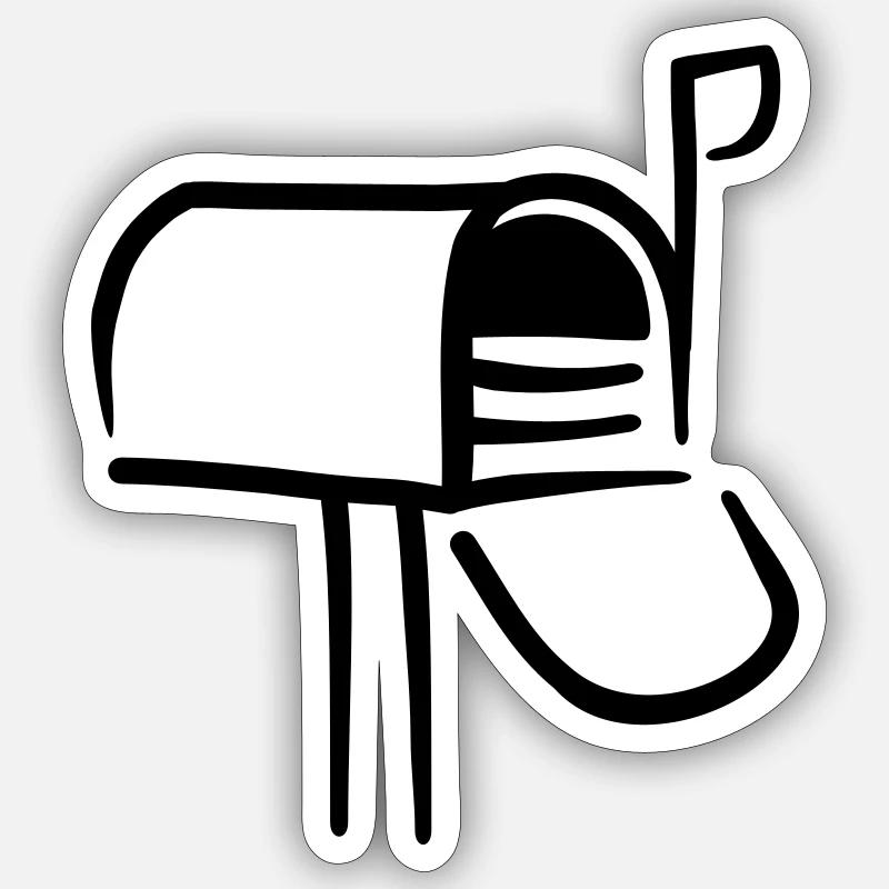 Mail box - Sticker size S (10 x 10 cm) - white matte