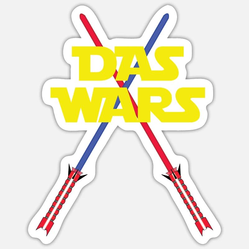 Das Wars mit Lichtschwertern - Sticker Größe S (10 x 10 cm) - Mattweiß