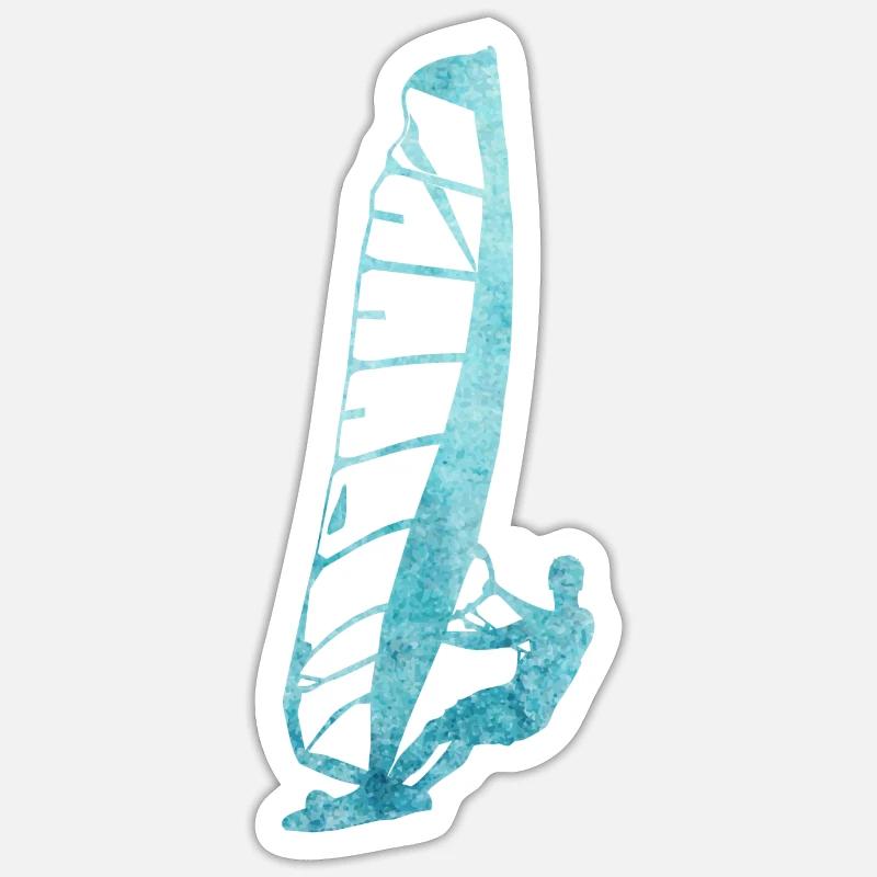 Windsurfing - Sticker size S (10 x 10 cm) - white matte