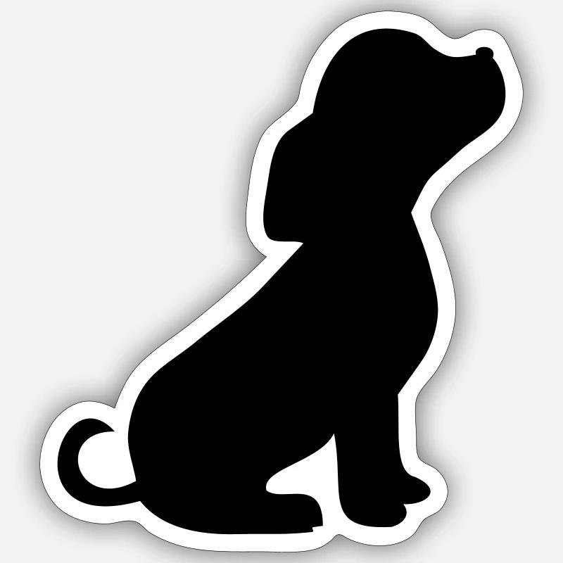 dog - Sticker size S (10 x 10 cm) - white matte