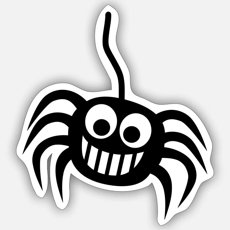 Araignée - Sticker taille S (10 x 10 cm) - blanc mat