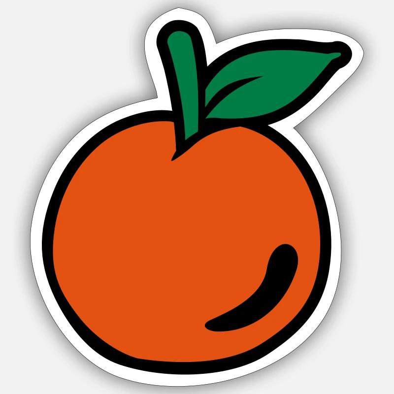 Peach Sticker size S (10 x 10 cm)