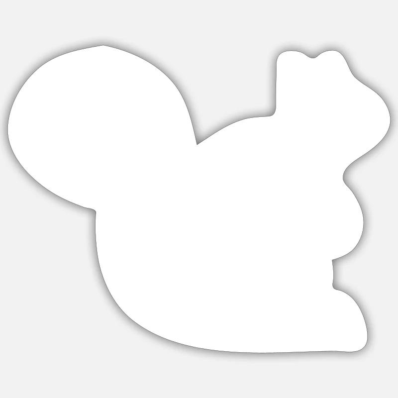 Eichhörnchen - Sticker Größe S (10 x 10 cm) - Mattweiß
