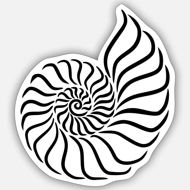 Shell Sticker size S (10 x 10 cm)