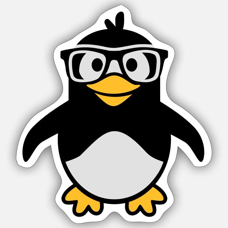 Pinguin - Sticker Größe S (10 x 10 cm) - Mattweiß