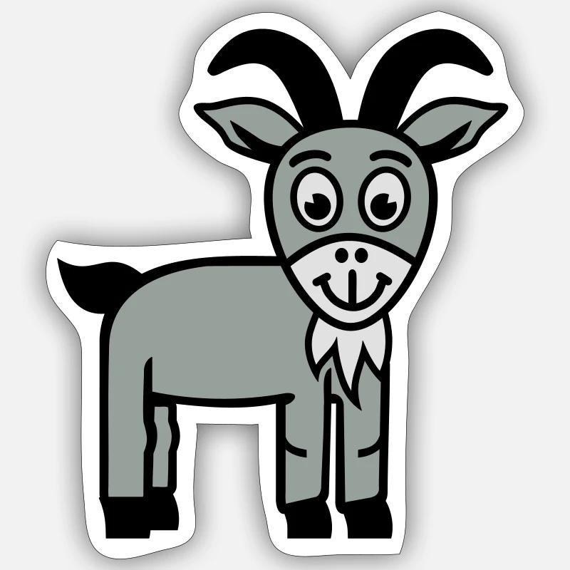 Chèvre Sticker taille S (10 x 10 cm)