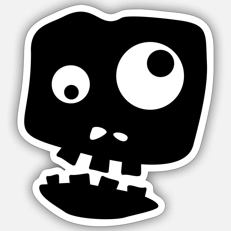 Zombie - Sticker Größe S (10 x 10 cm) - Mattweiß