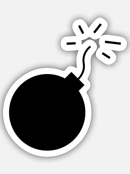 bombe - Sticker Größe S (10 x 10 cm) - Mattweiß