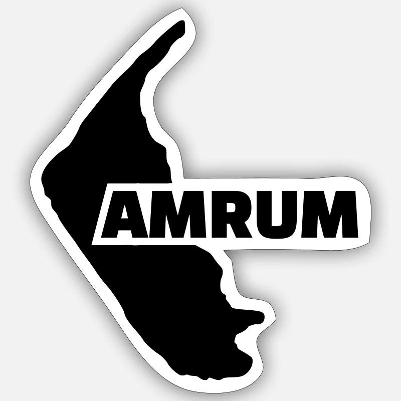 Amrum - Sticker Größe S (10 x 10 cm) - Mattweiß