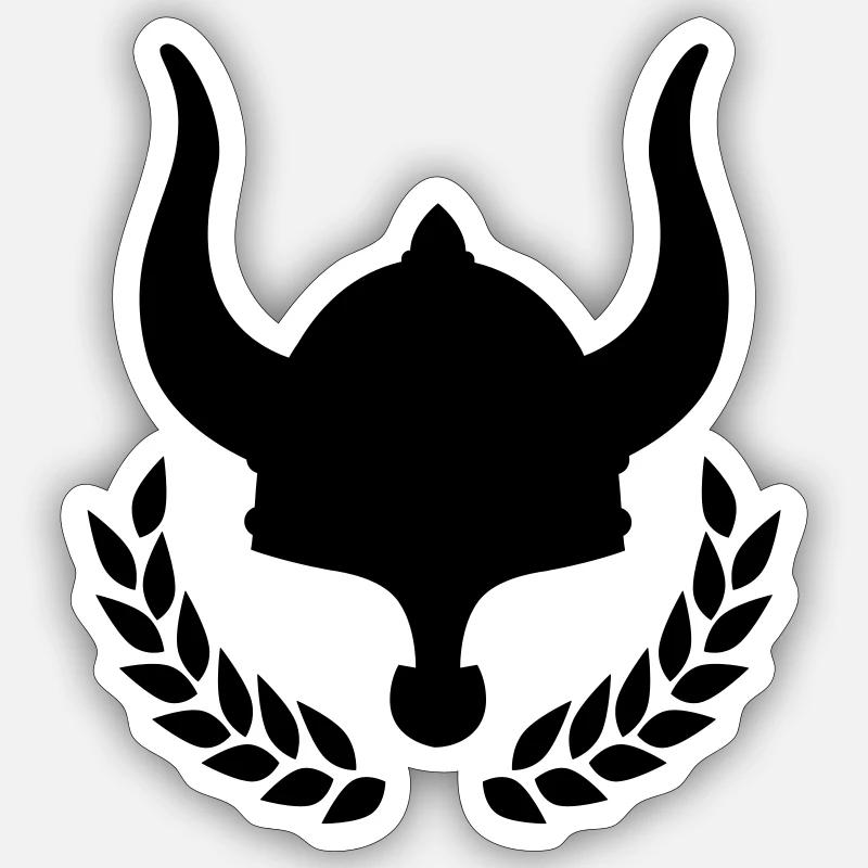 wikinger vikings - Sticker Größe S (10 x 10 cm) - Mattweiß