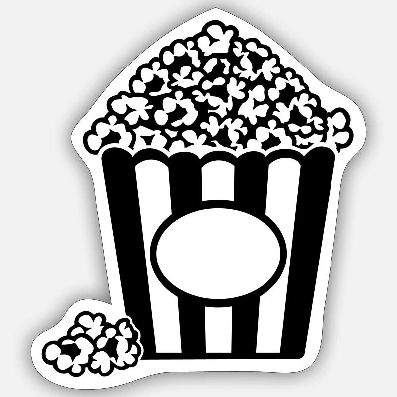 Pop-corn Sticker taille S (10 x 10 cm)