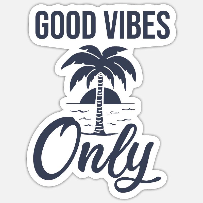 vacances - Sticker taille S (10 x 10 cm) - blanc mat