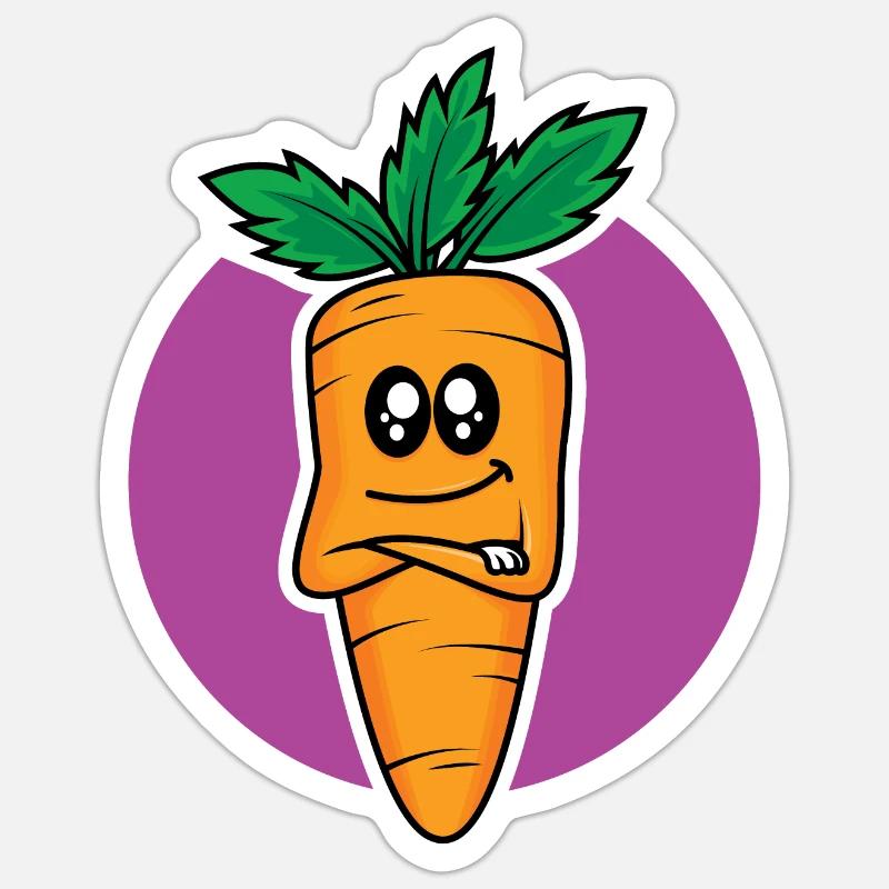Chef carrot - Sticker size S (10 x 10 cm) - white matte