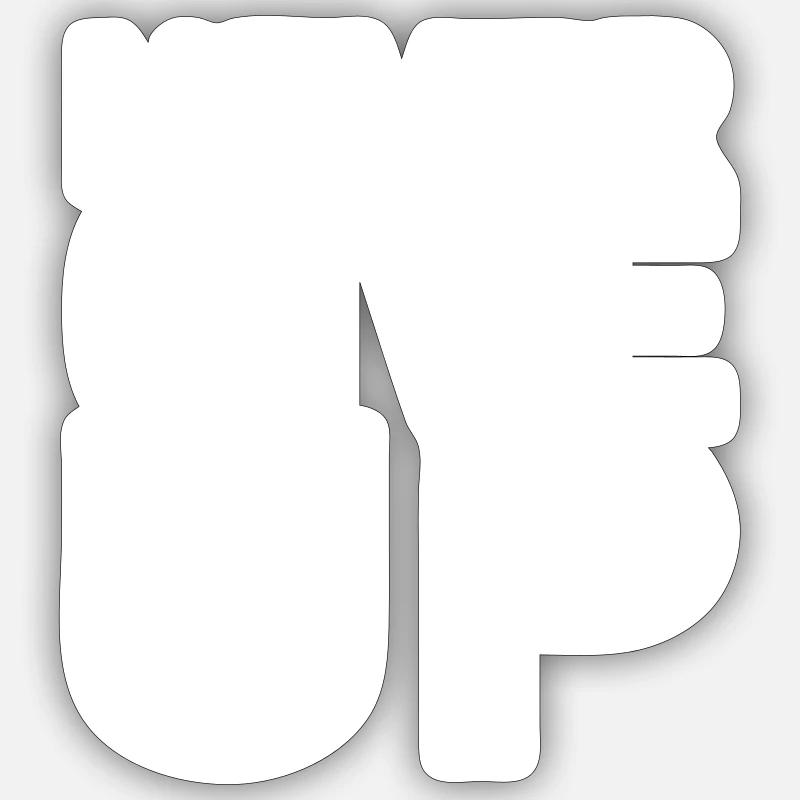 Spruch - never give up - Sticker Größe S (10 x 10 cm) - Mattweiß