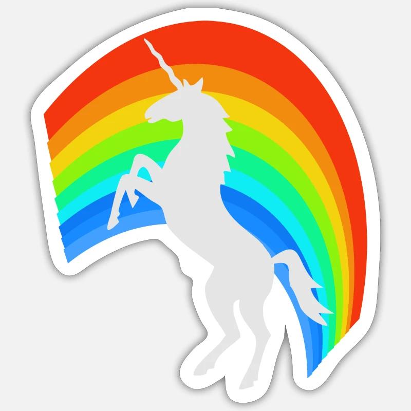 Regenbogen Märchen Sticker Größe S (10 x 10 cm)