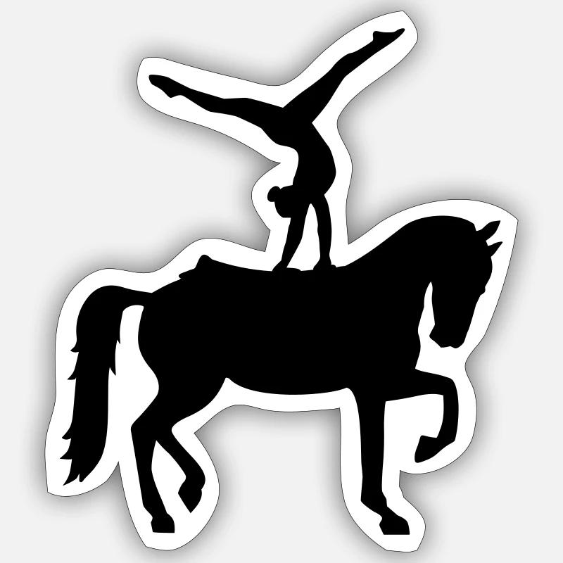 Vaulting - Sticker size S (10 x 10 cm) - white matte