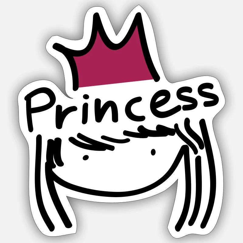Prinzessin Mädchen Tippfehler Sticker Größe S (10 x 10 cm)