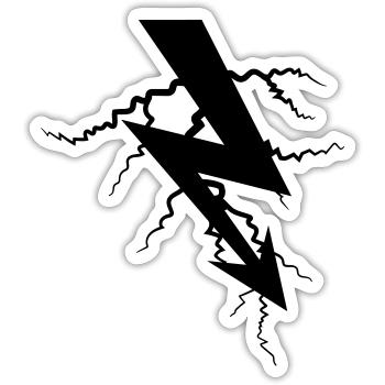 ladung symbol elektrisch blitz strom energie stark - Sticker Größe S (10 x 10 cm) - Mattweiß - Vorne