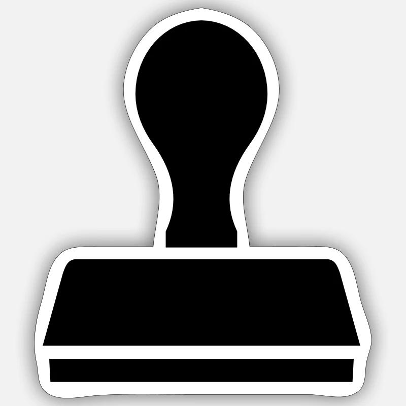 Stempel - Sticker Größe S (10 x 10 cm) - Mattweiß