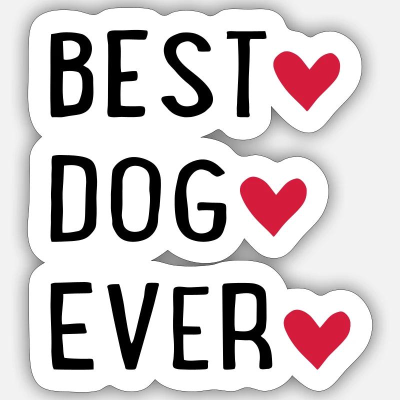 Hund - Sticker Größe S (10 x 10 cm) - Mattweiß