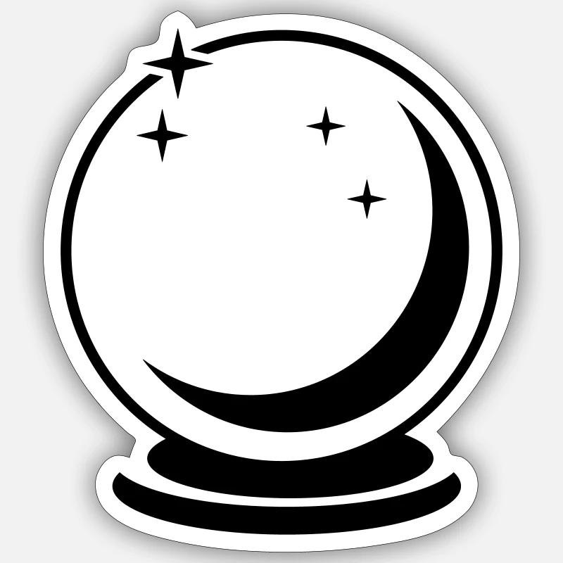 crystal Ball - Sticker size S (10 x 10 cm) - white matte